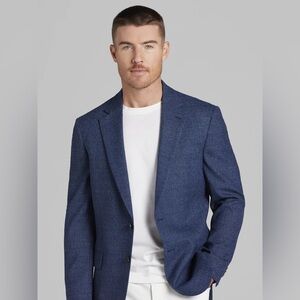 (R1) Kenneth Cole Awearness Slim Fit Navy Wool Sport Coat, Size 46 L men’s